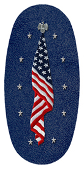 DASOV 421 SH BL Flag at Rest Shimmer Blue